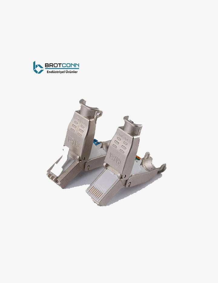 BRT-EE18RJ8M Metal Gövde 8-Pin Endüstriyel RJ45 Soket