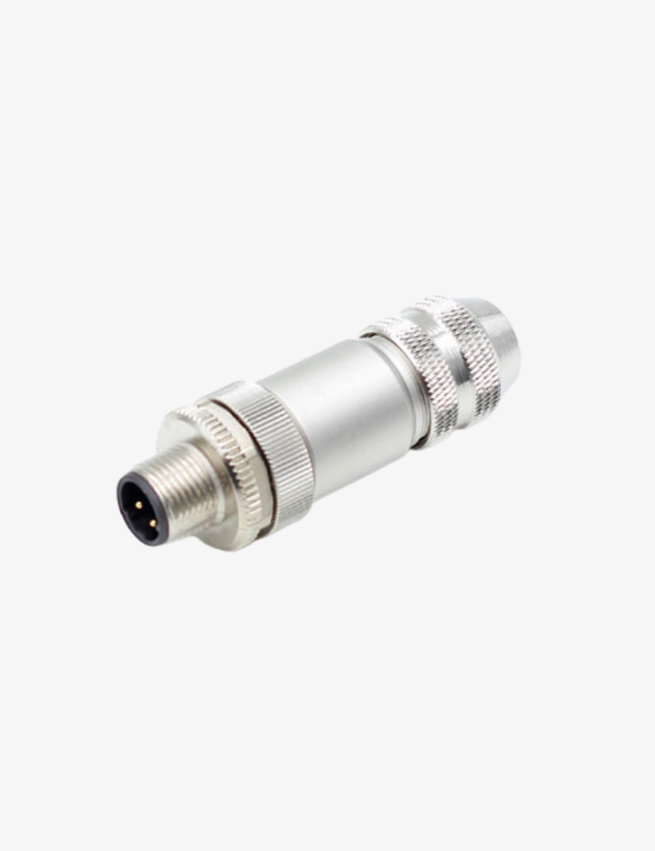 M1205MS-SH M12 5 Pin Düz Erkek Metal Soket | IP67 | Endüstriyel Konnektör | A-Coded