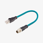 M1208MXSPUR/RJ45-C100 M12 8PİN ERKEK X KODLU-RJ45 1MT PUR KABLO