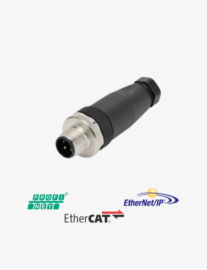M1205MS-D M12 5 Pin Erkek Düz Konnektör (D-Coded) | Endüstriyel Ethernet Bağlantı Çözümü | IP67